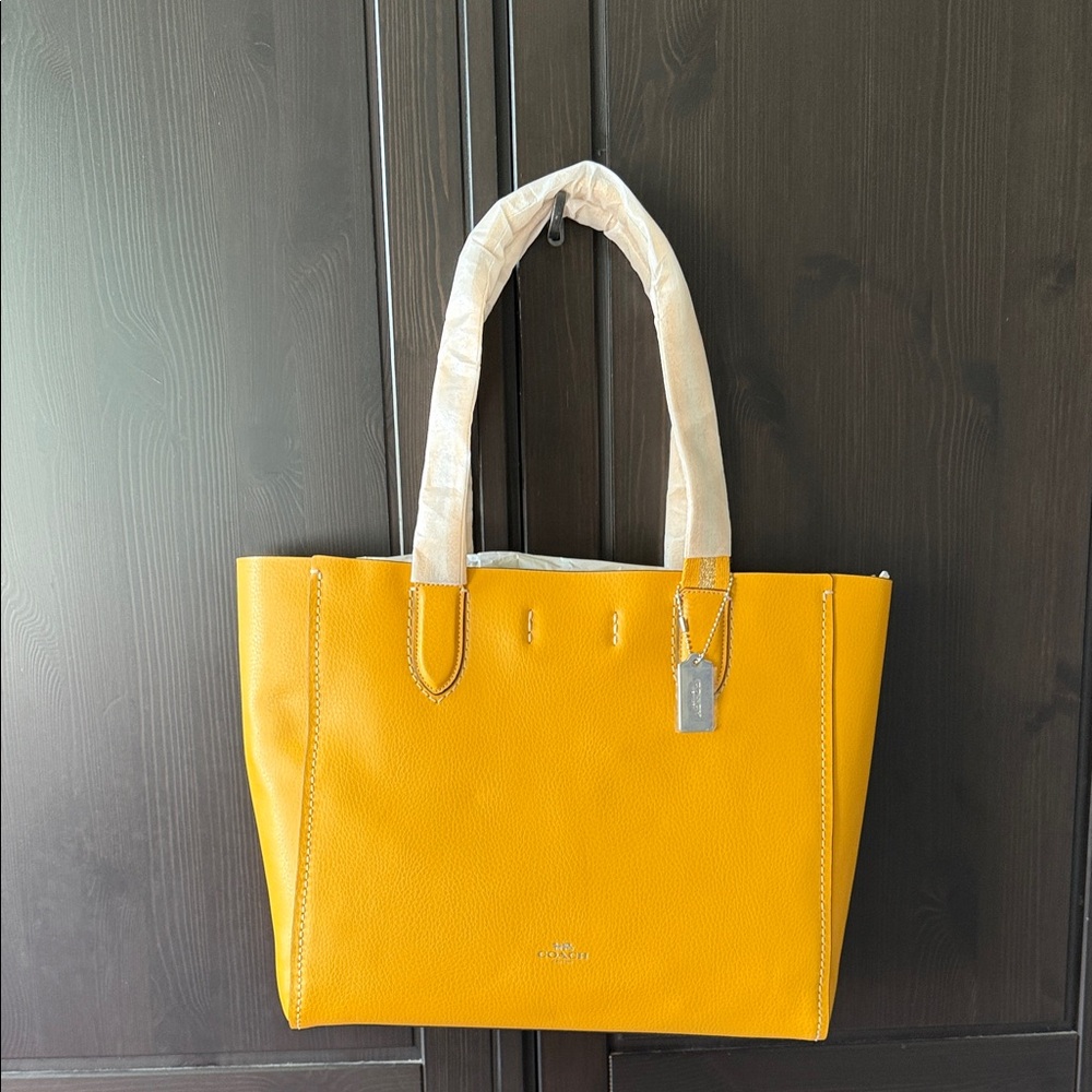 Coach Bright Yellow Leather Tote